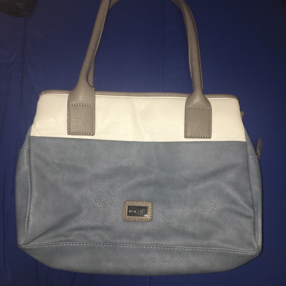 Leather Blue and white Shoulder bag